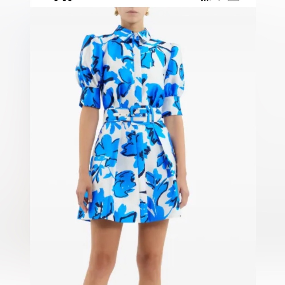 Rebecca Vallance Sapphira Shirt Dress Blue